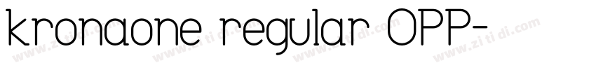 kronaone regular OPP字体转换
